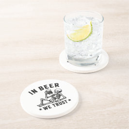 I öl tro vi på avkylande skelett Beer Pong Underlägg