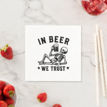 I öl vi litar avkylande skelett Beer Pong