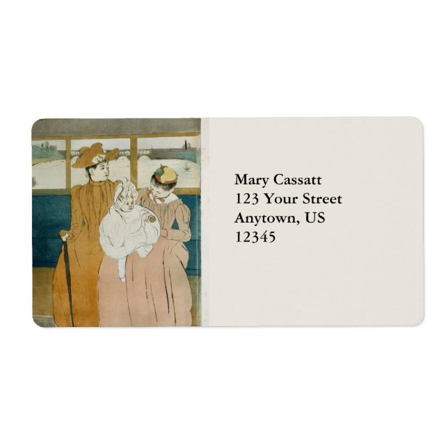 I Omnibus av Mary Cassatt Fraktsedel (Framsidan)
