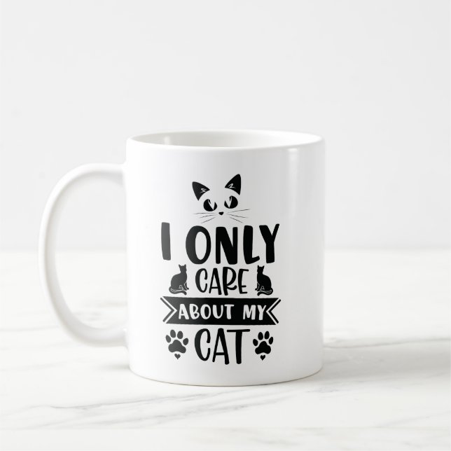 I Only Care About My Cat Kaffemugg (Vänster)
