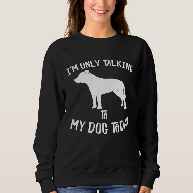 I only talk to my Staffordshire Bull Terrier today T Shirt (Framsida)