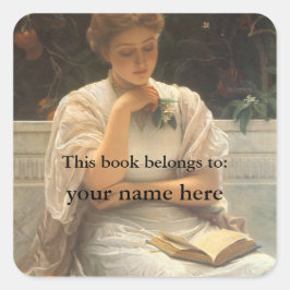 I Orangeriet av Perugini Exlibris Fyrkantigt Klistermärke