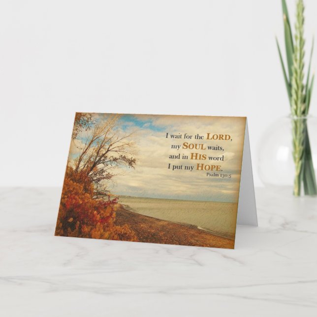 I Ord sätter jag mitt hopp - skriptkort Tack Kort (Framsida)