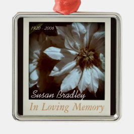I Ornamet Loving Memory Personlig Memorial Julgransprydnad Metall