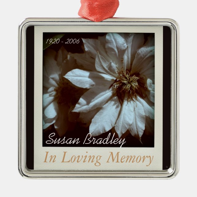 I Ornamet Loving Memory Personlig Memorial Julgransprydnad Metall (Framsidan)