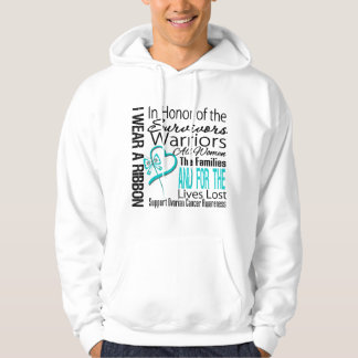 I Ovarian cancer för hederCollageTribute Sweatshirt Med Luva