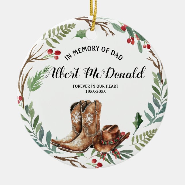 I överblivet minne av Keepsaké Gift i familjen Julgransprydnad Keramik (Framsidan)