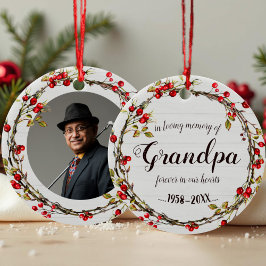 I överhoppningsminnet hos morfar Rustic utandnings Julgransprydnad Keramik