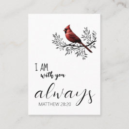 I överljudsminnet: Rött kardinalbegravningskort Visitkort