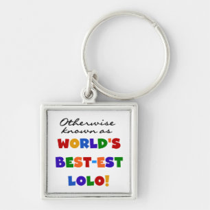 I övrigt kända bästa Lolo T-shirts och presenter Fyrkantig Silverfärgad Nyckelring