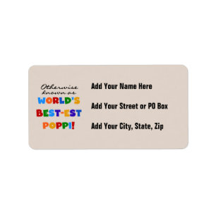 I övrigt kända bästa Poppi T-shirts och presenter Adressetikett