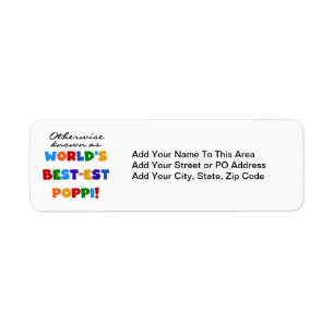 I övrigt kända bästa Poppi T-shirts och presenter Returadress Etikett