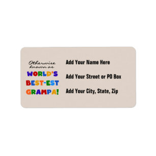 I övrigt känt som bästa Grampa Tshirts Adressetikett