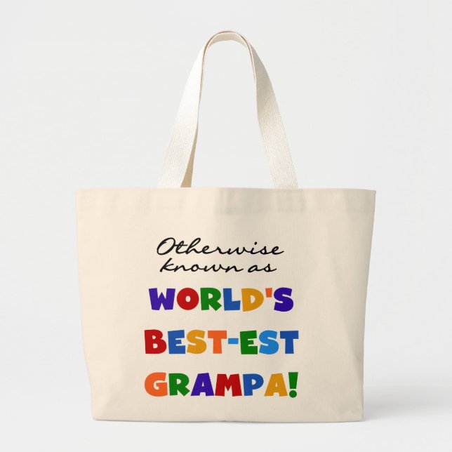 I övrigt känt som bästa Grampa Tshirts Jumbo Tygkasse (Framsidan)