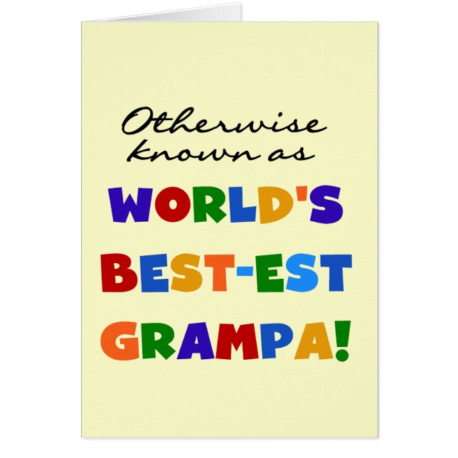 I övrigt känt som bästa Grampa Tshirts OBS Kort (Framsidan)