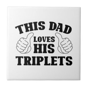 I Pappa Kärlek: Hans triplet - Gift för Pappa med Kakelplatta