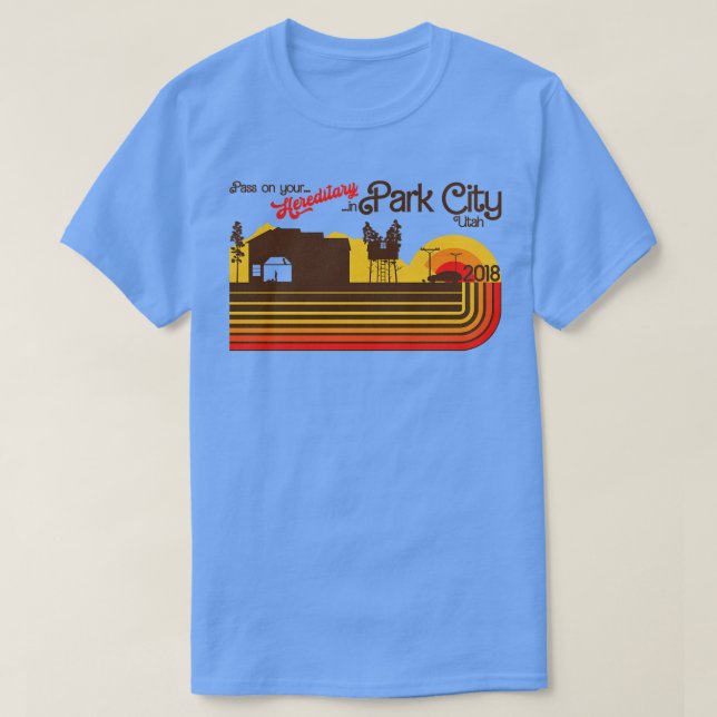 i Park City Utah Retro Horror T Shirt (Design framsida)