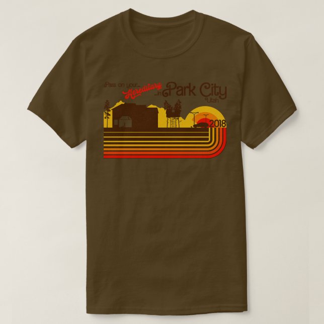 i Park City Utah Retro Horror T Shirt (Design framsida)
