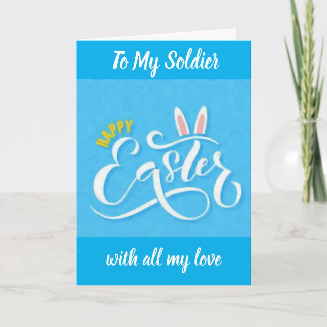 **I PÅSK** SKICKA KÄRLEK TILL MY SOLDIER-KORT HELGKORT (Framsida)