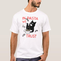 I Pasta Vi Litar – Rolig T-Shirt För Kattälskare