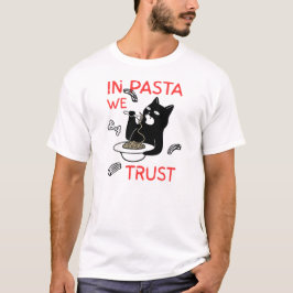 I Pasta Vi Litar – Rolig T-Shirt För Kattälskare