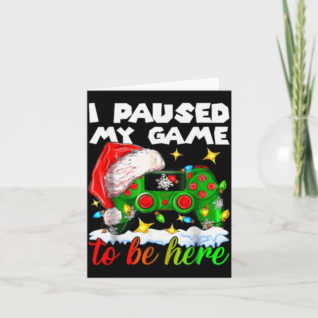 I Paused My Game Christmas Nutcracker Doll Funny B Kort (Framsida)