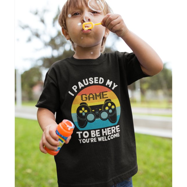 I Paused my Name To be Here Gamer T Shirt (Skapare uppladdad)