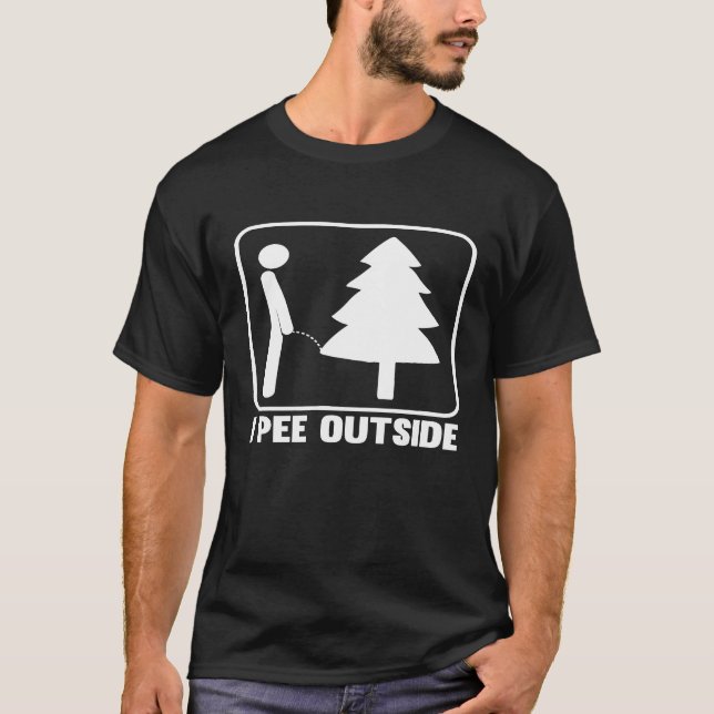 I Pee Exside Funny Camping T-Shirt_1 T Shirt (Framsida)