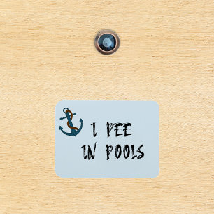 I Pee i Bassäng Stateroom Funny Cabin Door Magnet