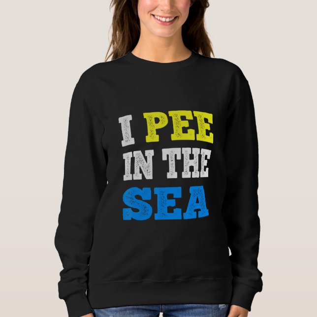 I Pee in Sea Ocean Sommar T Shirt (Framsida)