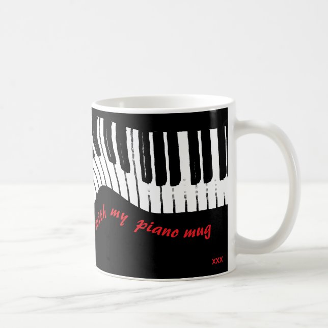 I perfekt harmoni – pianodesign kaffemugg (Höger)