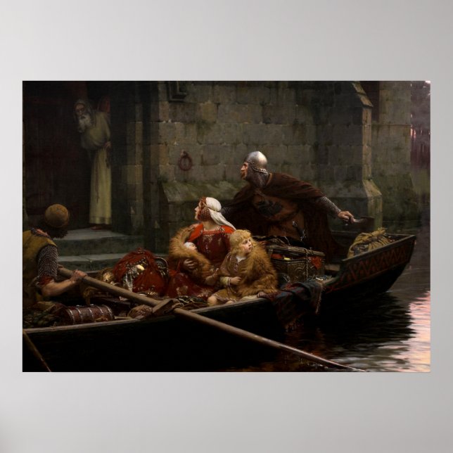 I Peril 1897 av Edmund Blair Leighton Poster (Framsidan)