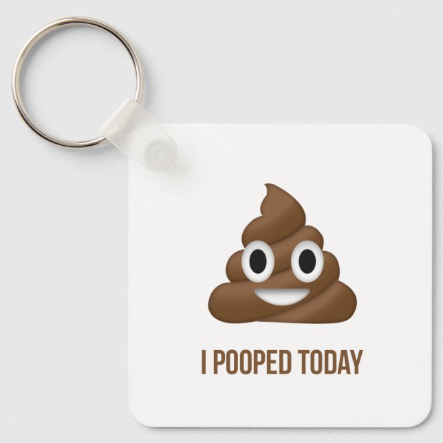 I Personlig Poo Emoji i dag Nyckelring (Framsida)