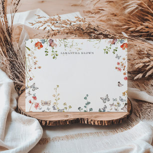 I Personligen Bloom Wildblomma Anteckningskort
