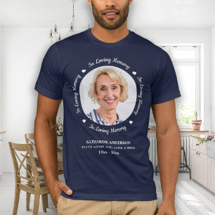 I Personligen Loving Memory Funeral Photo T-Shir T Shirt