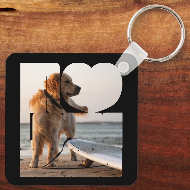 I Personligen Loving Memory Pet Photo Keychain Nyckelring (Baksida)