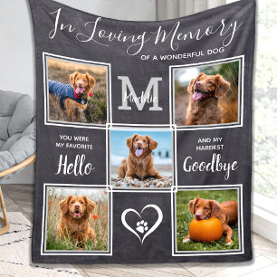 I Personligen Loving Memory Pet Photo Memorial Fleecefilt