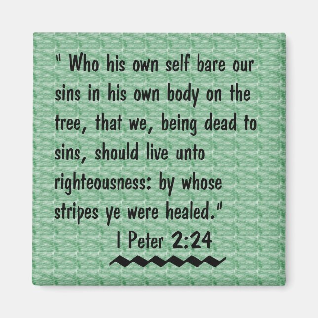 I Peter 2:24 skriptmagnet Magnet (Framsidan)