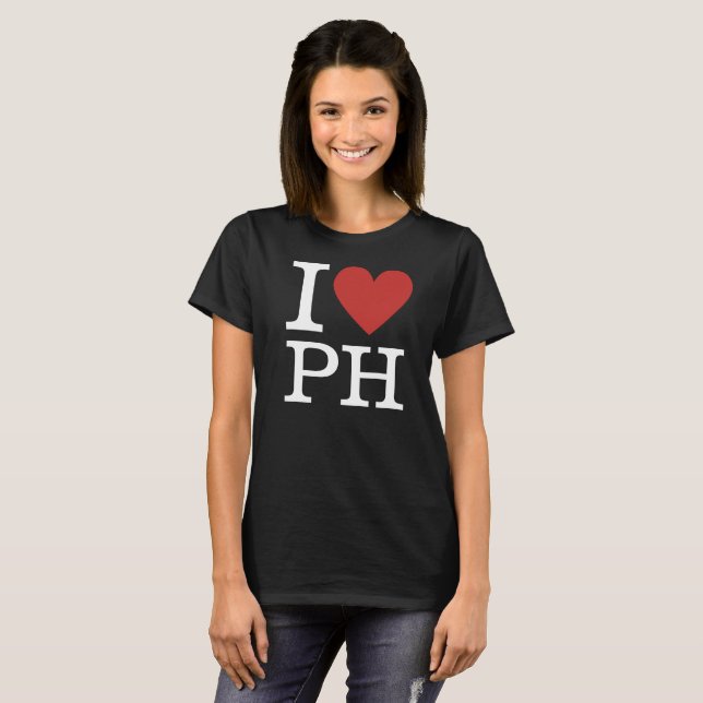 I ❤️ PH Filippinernas Anpassningsbar Kvinnor T Shirt (Hel framsida)