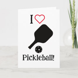 I ❤️ Pickleball in black, white, & red  Kort