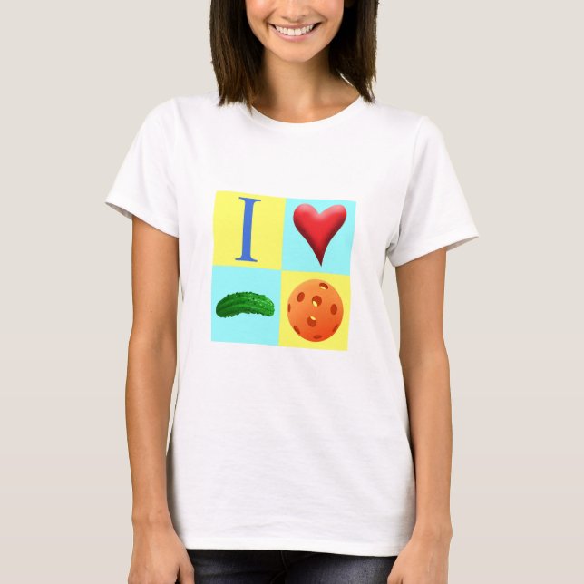 I Pickleball Kärlek Tee Shirt (Framsida)