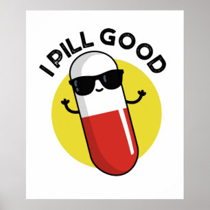 I Pill Bra Funny Medicine Pun Poster