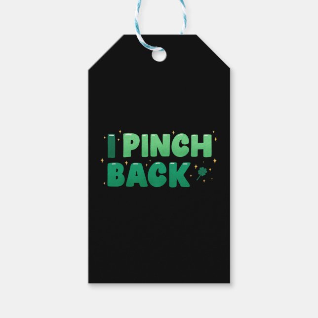I Pinch Back St Patrick's Day Presentetikett (Framsidan)