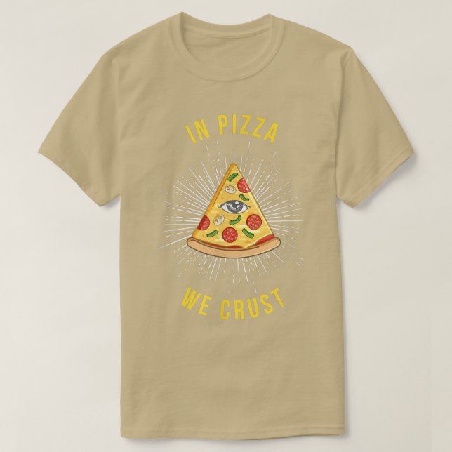 I Pizza Crust Coola Italy Food Älskare Tee 5261 (Design framsida)