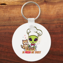I Pizza Vi Litar Alien Kok Konst Nyckelring