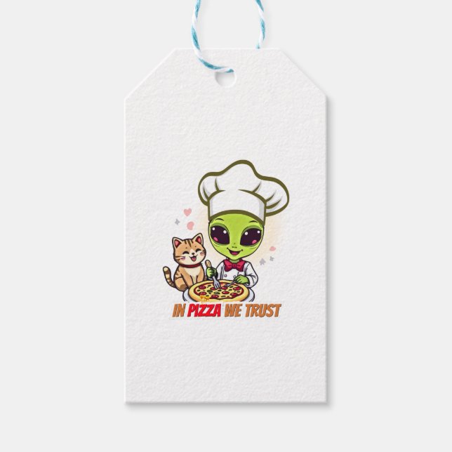 I Pizza Vi Litar Alien Kok Konst Presentetikett (Framsidan)