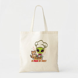 I Pizza Vi Litar Alien Kok Konst Tygkasse