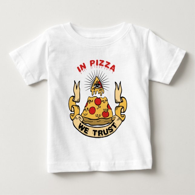 I Pizza Vi Litar Tee Shirt (Framsida)