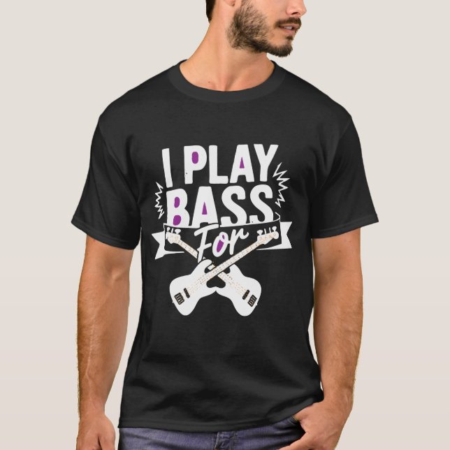 I Play Bass - Minimalistiskt test för lågfrekventa T Shirt (Framsida)
