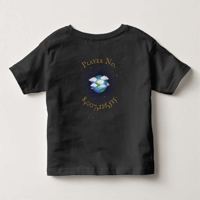"I Play for Team Earth" World Population Anpassnin T Shirt (Baksida)